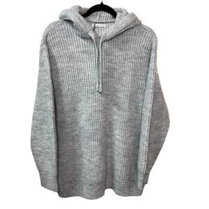 ZARA Chunky Knit Hoodie Size M Oversize Sweater Cozy Capsule Minimalist neutral